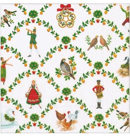 Caspari Christmas Paper Luncheon Napkins 20pk On The Twelfth Day Caspari Christmas Paper Luncheon Napkins 20pk On The Twelfth Day