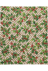 Caspari Christmas Guest Towel Napkins 15pk Holly And Fretwork Caspari Christmas Guest Towel Napkins 15pk Holly And Fretwork