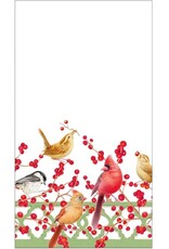 Caspari Christmas Guest Towel Napkins 15pk Birds and Berries Caspari Christmas Guest Towel Napkins 15pk Birds and Berries