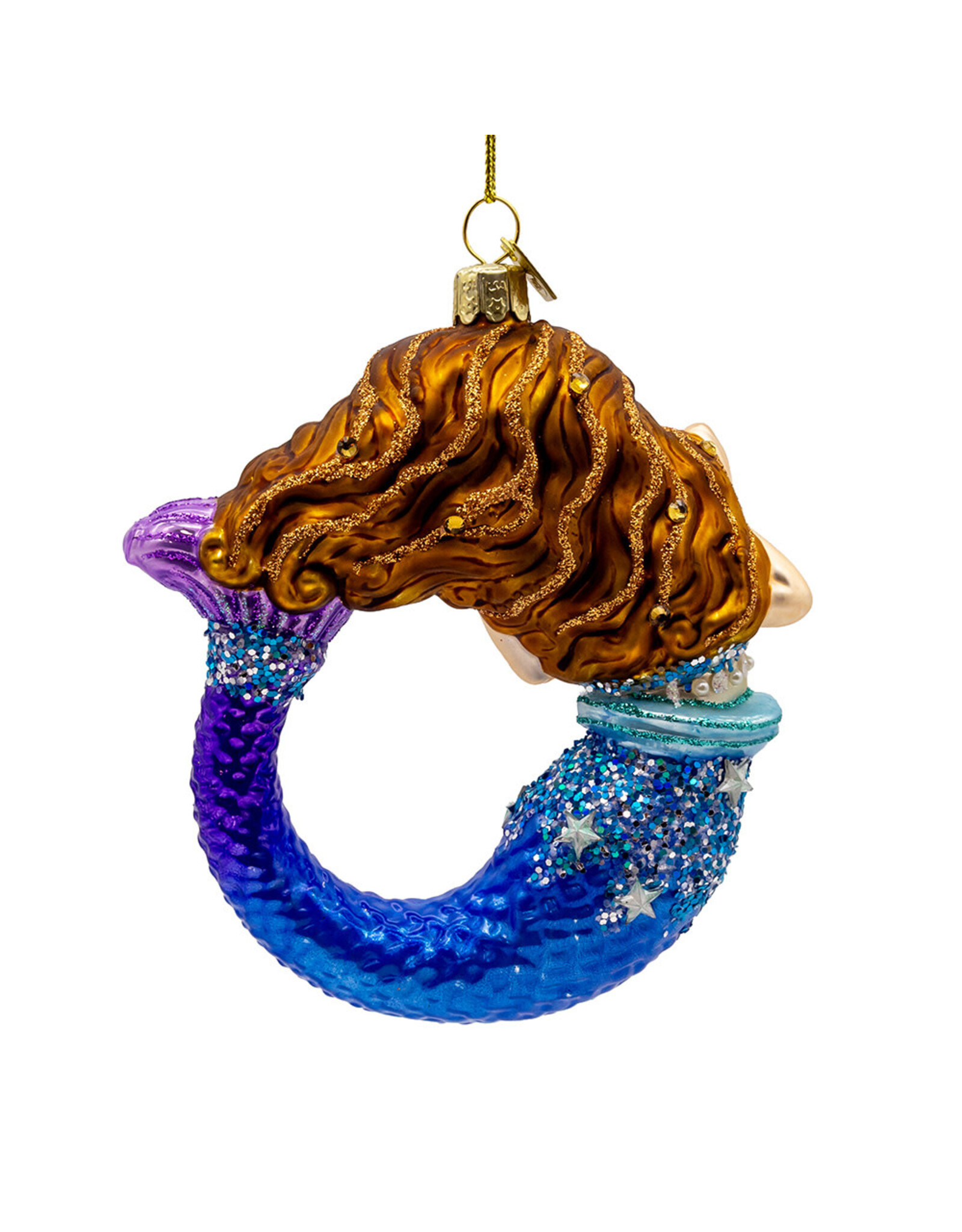 Kurt Adler Bellissimo Glass Mermaid 4.5 Inch