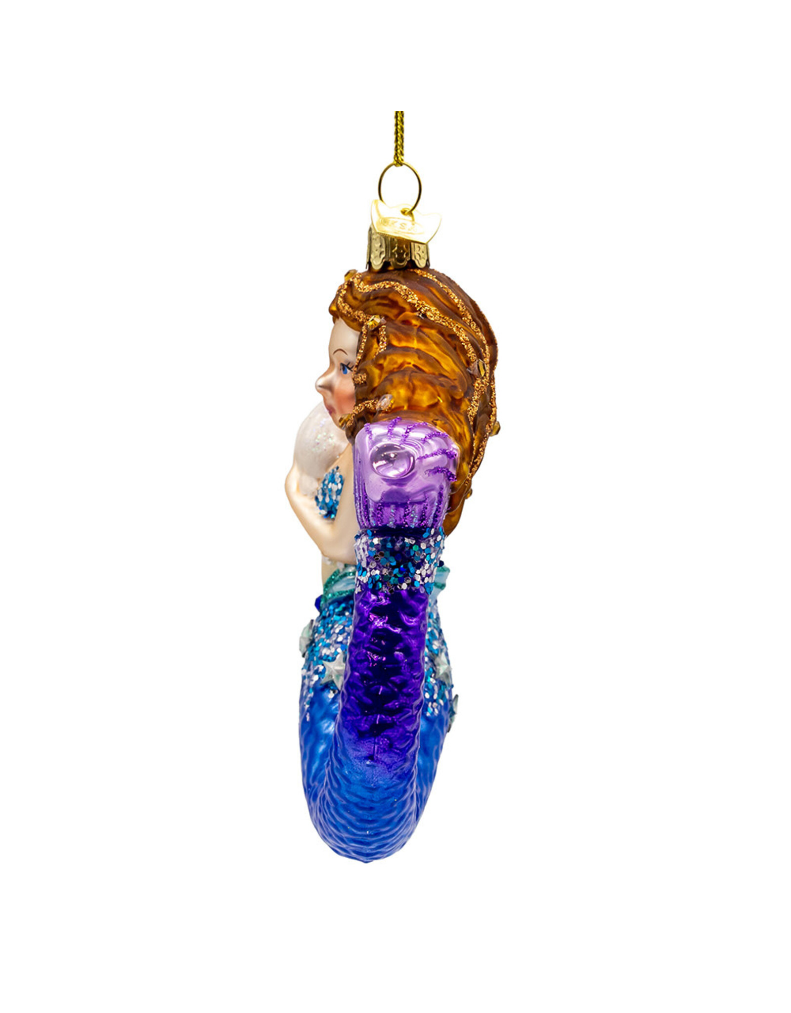 Kurt Adler Bellissimo Glass Mermaid 4.5 Inch