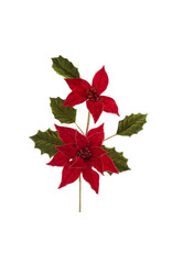 Kurt Adler Poinsettia Picks Holly & Poinsettia Pick 23 Inch