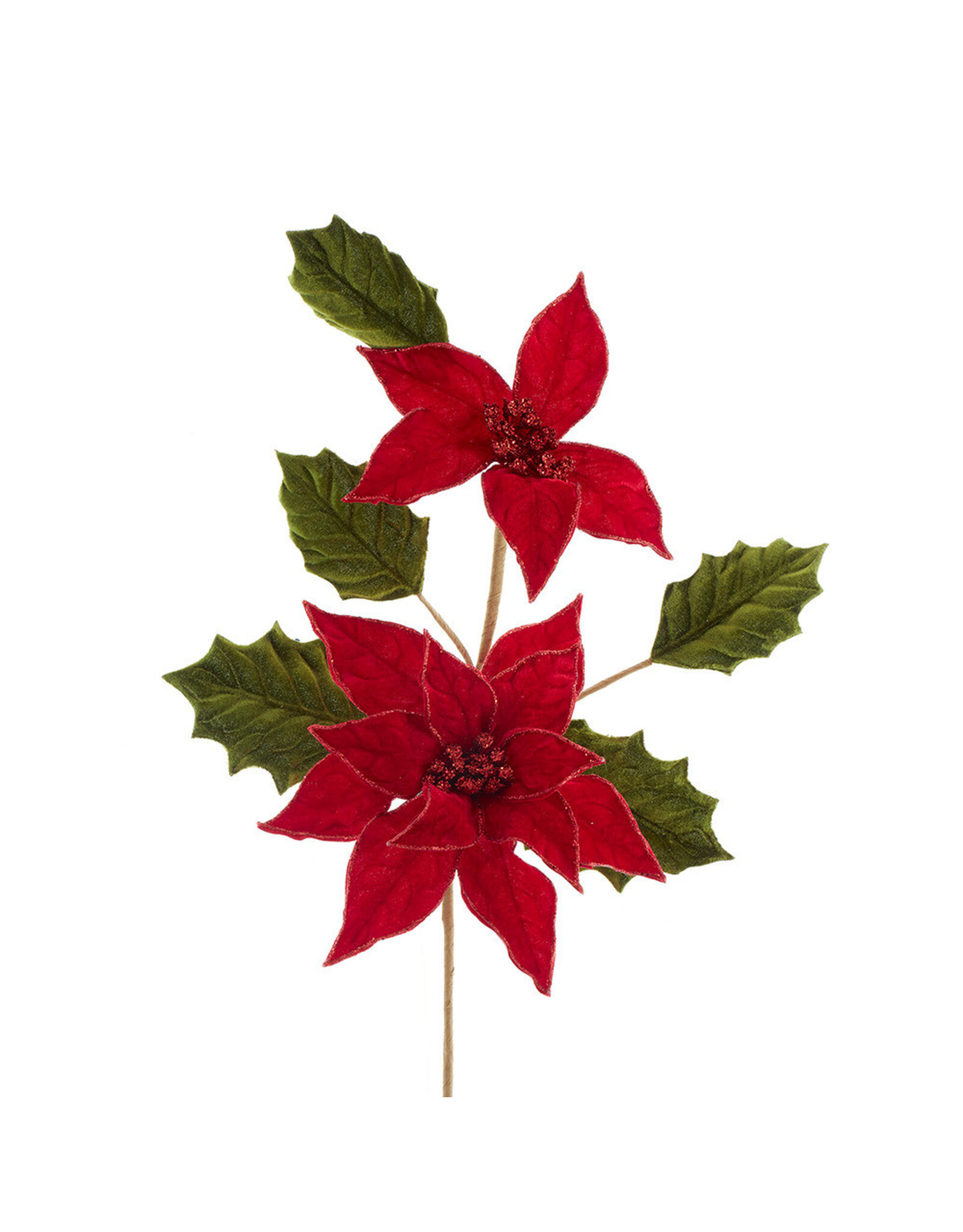 Kurt Adler Poinsettia Picks Holly & Poinsettia Pick 23 Inch