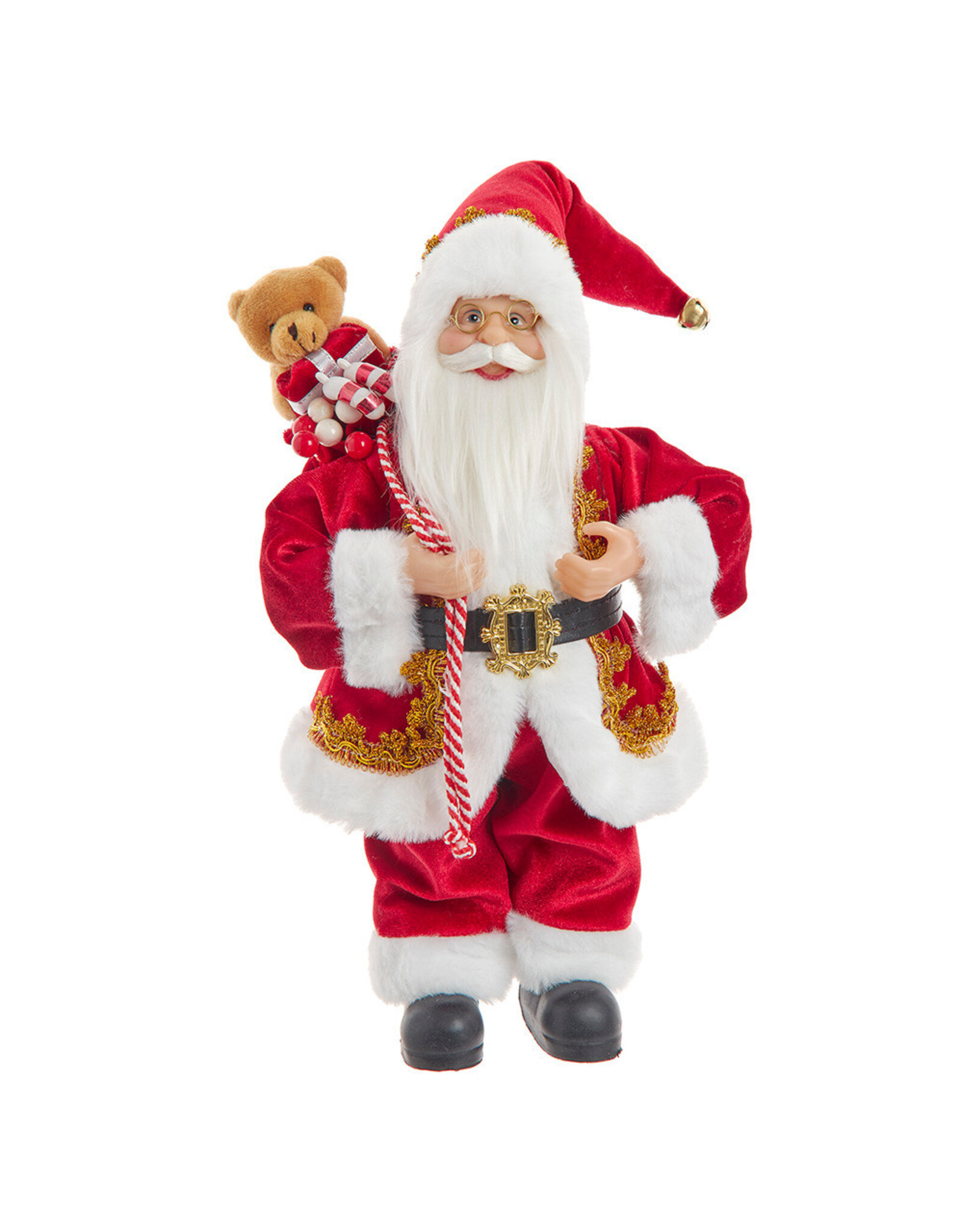 Kurt Adler Standing Sana With Sack & Belt 12 Inch