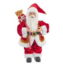 Kurt Adler Standing Sana With Sack & Belt 12 Inch