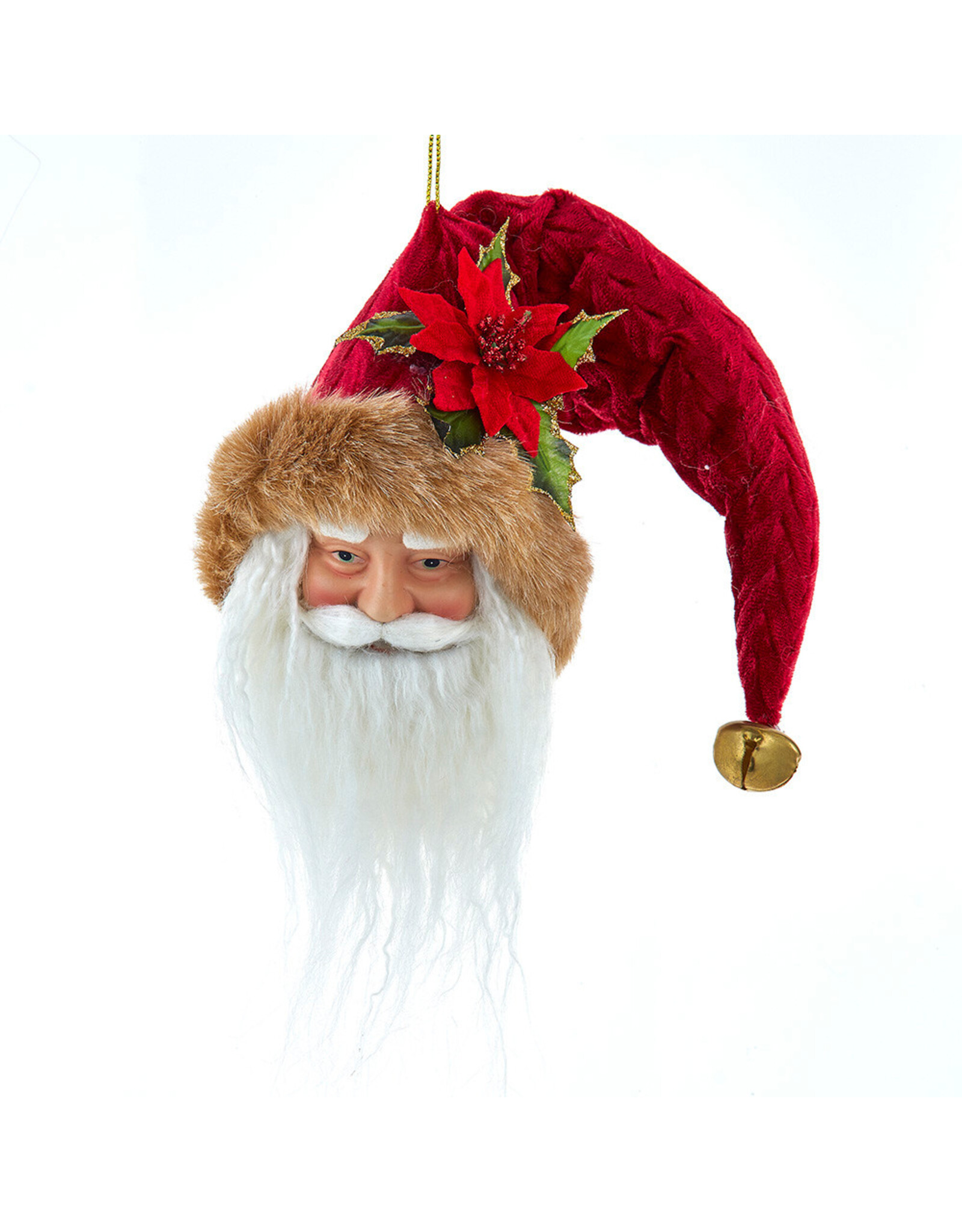 Kurt Adler Elegant Santa Head Ornament 9 Inch