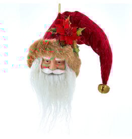 Kurt Adler Elegant Santa Head Ornament 9 Inch