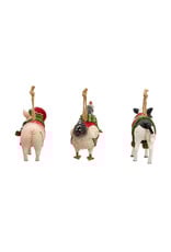Kurt Adler Farm Animals Wearing Sweaters Ornaments 3 Assorted