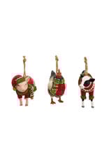 Kurt Adler Farm Animals Wearing Sweaters Ornaments 3 Assorted