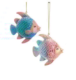 Kurt Adler Tropical Fish Electroplated Ornaments 2 Assorted