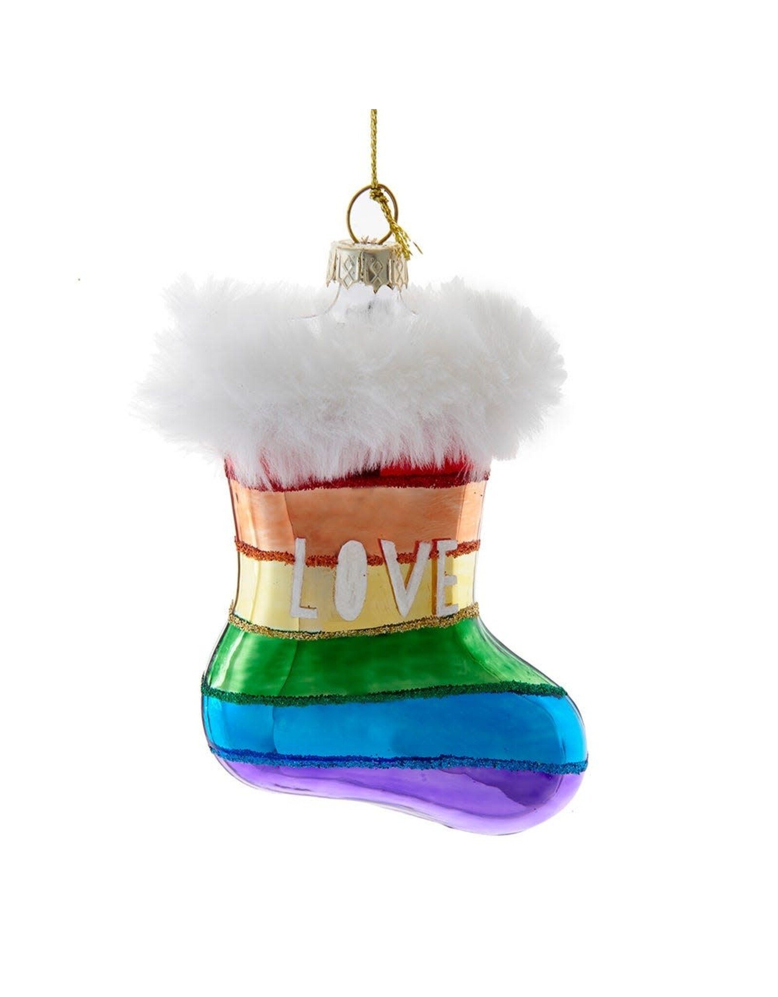 Kurt Adler Pride Love Rainbow Stocking Star Ornament