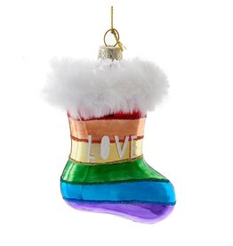 Kurt Adler Pride Love Rainbow Stocking Star Ornament