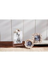 Mud Pie Circle Mini Gold Oyster Shell Picture Frame For 3.5 Photo