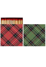 Hester & Cook Red and Green Plaid Matches Box of 60