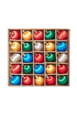 Kurt Adler Multicolor Silk Ball Ornaments 1.18 Inch 25pc