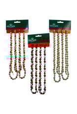 Kurt Adler Miniature Round Bead Garlands 6FT 3 Assorted