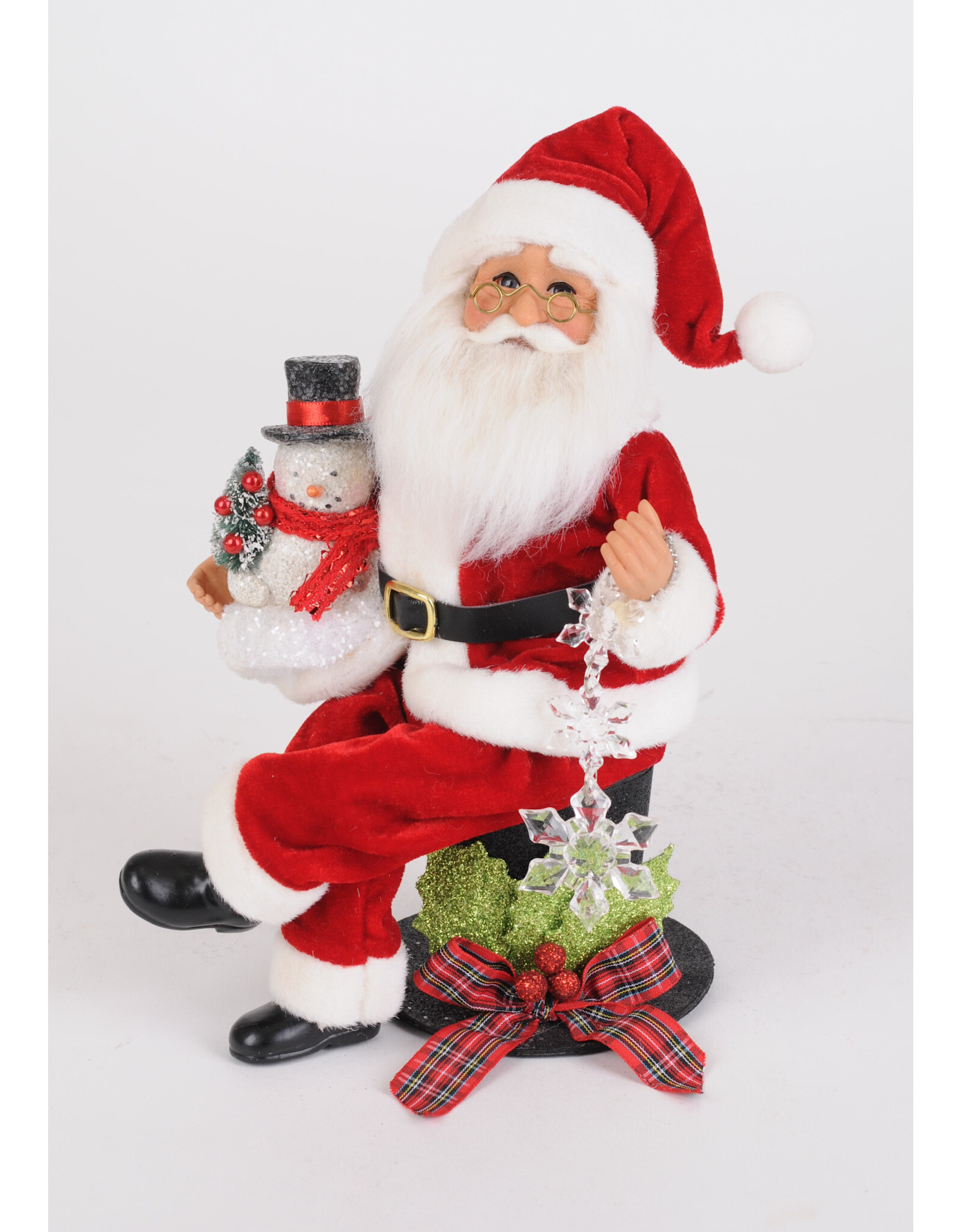 Karen Didion Top Hat Santa Christmas Decor