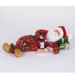 Karen Didion Lying Wine Midnite Snack Santa Christmas Decor