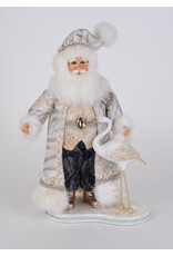 Karen Didion Coastal Crane Santa Figure 18 Inches