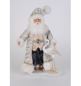 Karen Didion Coastal Crane Santa Figure 18 Inches