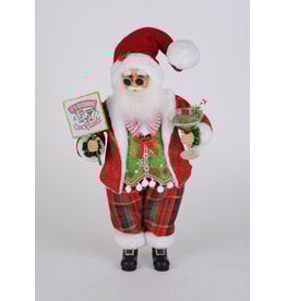 Karen Didion Christmas Cocktails Santa Figure 19 Inches