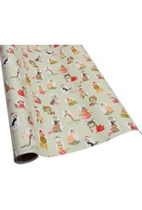 Caspari Christmas Gift Wrapping Paper 8ft Roll Presenting Pets
