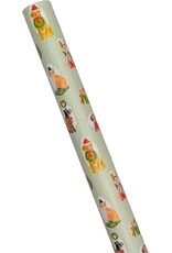 Caspari Christmas Gift Wrapping Paper 8ft Roll Presenting Pets