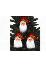 Karen Didion Santa Head Ornaments 3PC Set 7x4x9
