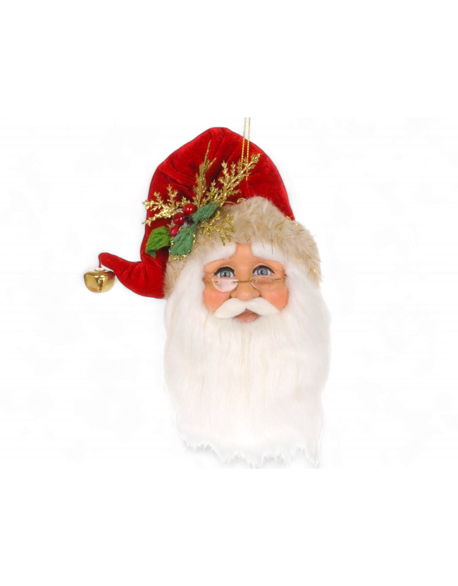 Karen Didion Santa Head Ornaments 1PC 7x4x9