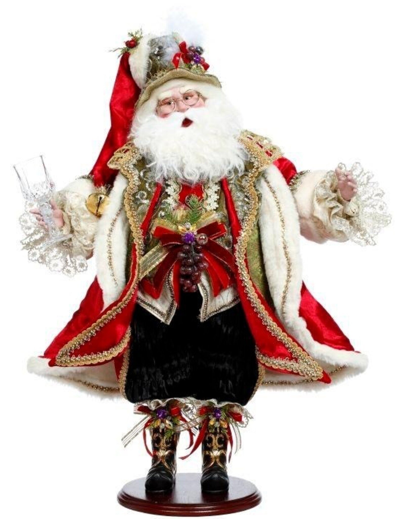 Mark Roberts Fairies Christmas Toast Santa 25 Inch on Base