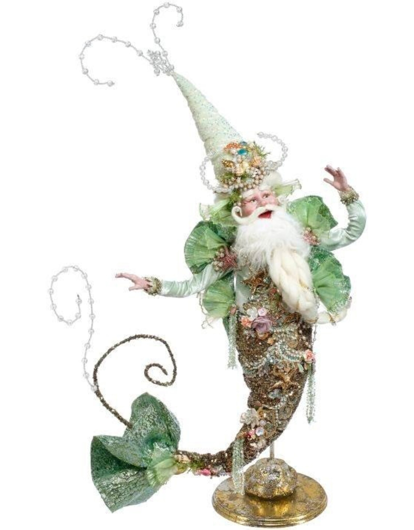 Mark Roberts Fairies Jewels of the Sea Santa 31 Inch on Base