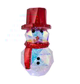 Seasonal Prismatic Iridescent LED Snowman Decor 16 Inch