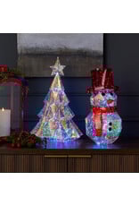 Seasonal Prismatic Iridescent LED Snowman Decor 16 Inch