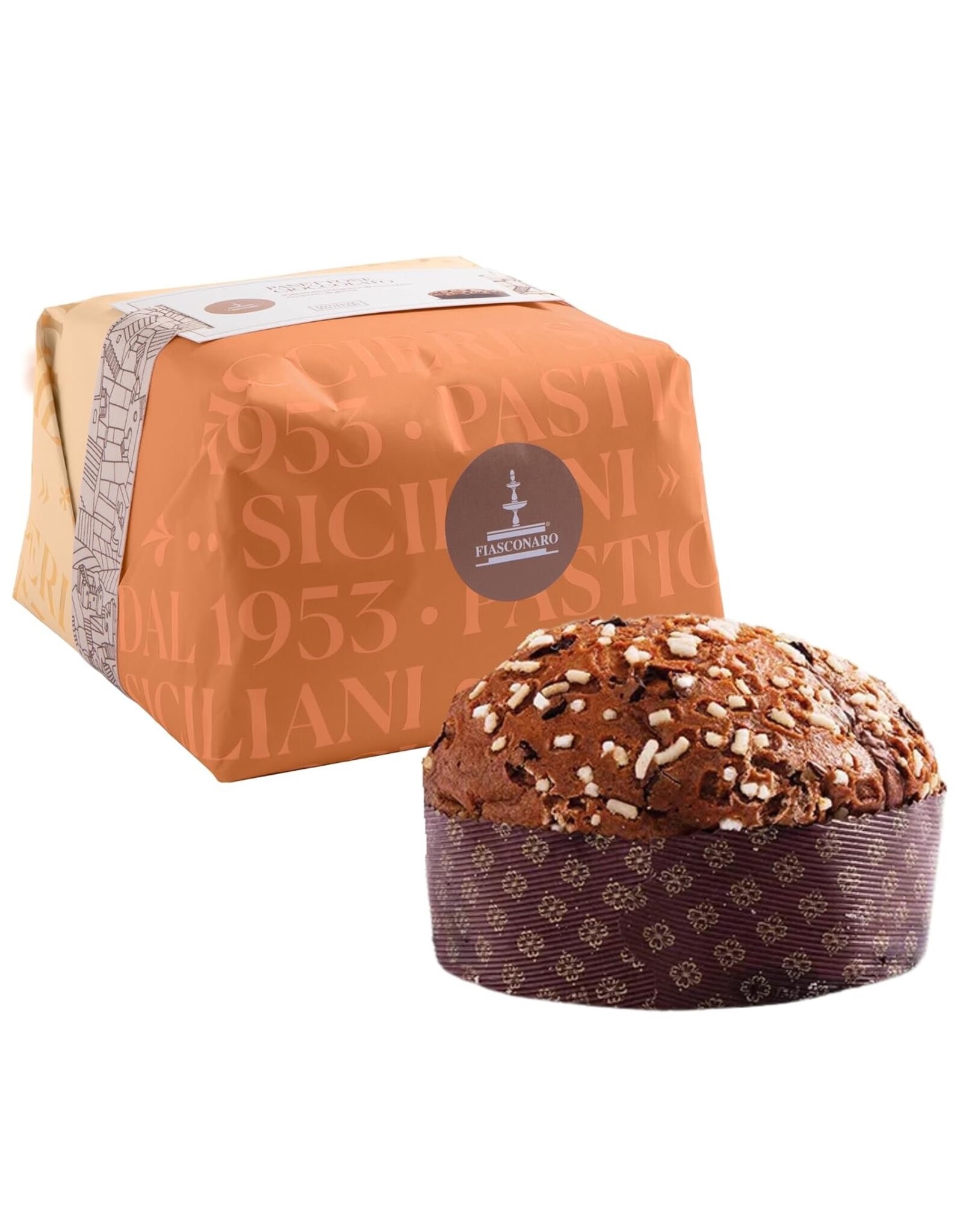 FIASCONARO Panettone Italian Holiday Bread Cake 1KG Chocolate
