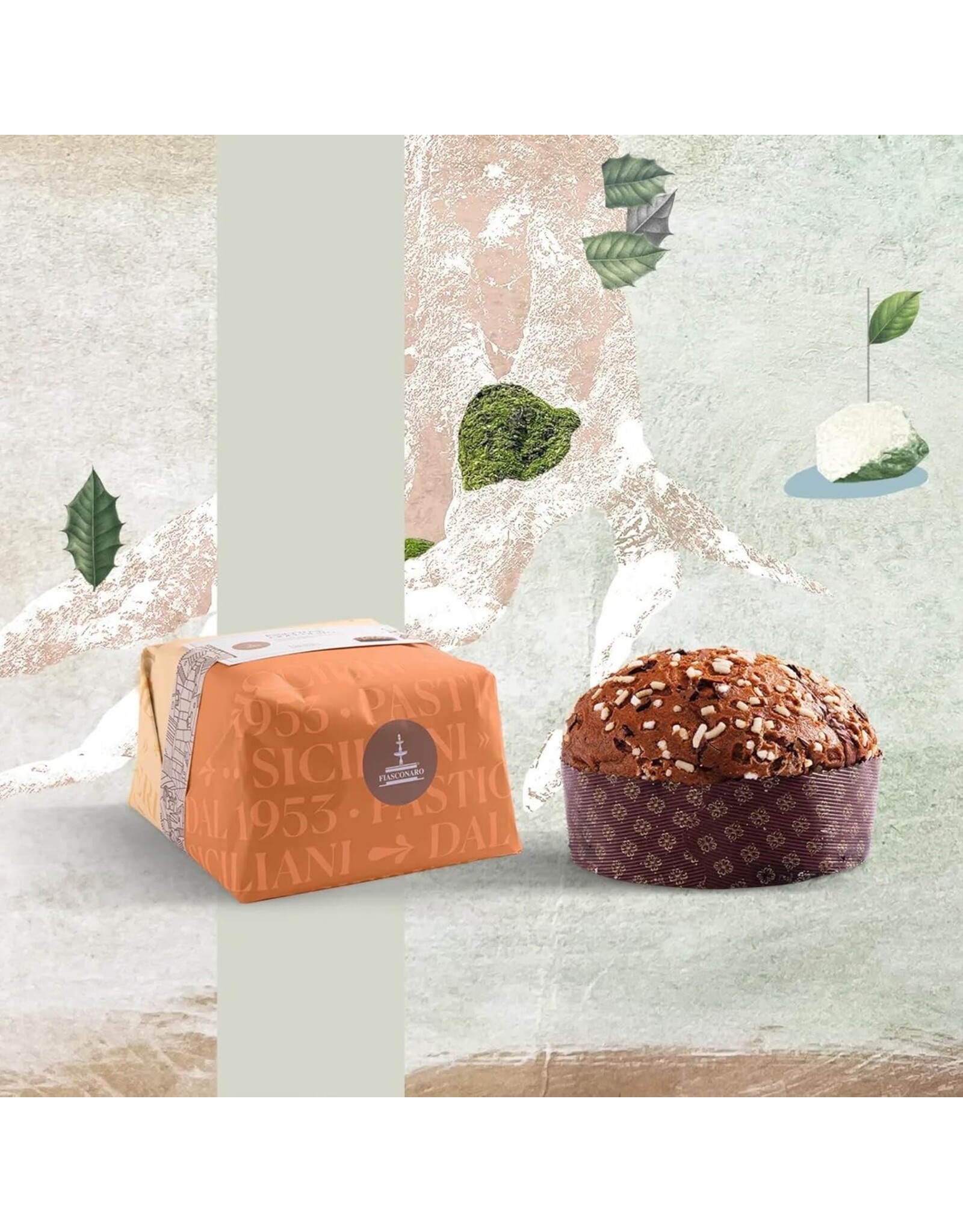 FIASCONARO Panettone Italian Holiday Bread Cake 1KG Chocolate