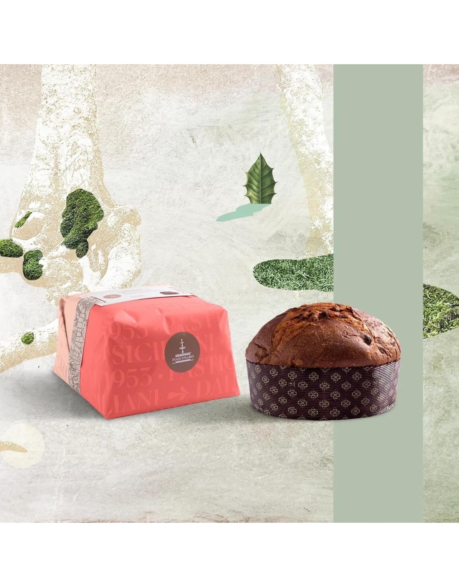 FIASCONARO Panettone Italian Holiday Bread Cake 1KG Traditional