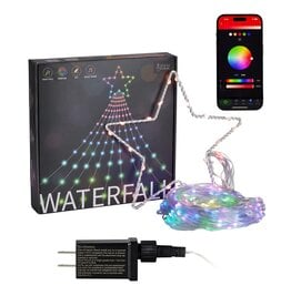 Seasonal Vivvi App-Based Multi-Color LED Outdoor Waterfall Lights 11FT