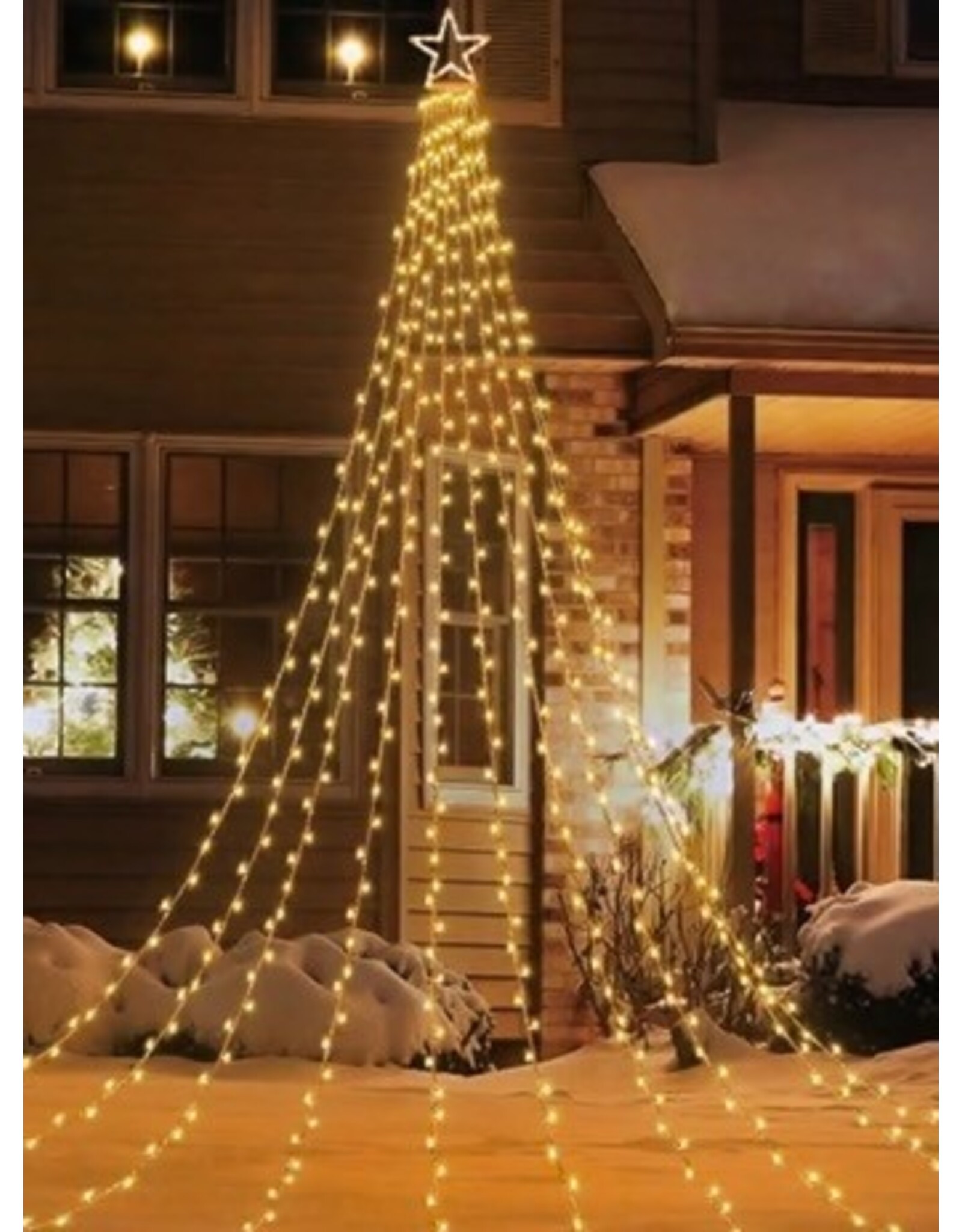 Seasonal Vivvi App-Based Multi-Color LED Outdoor Waterfall Lights 11FT