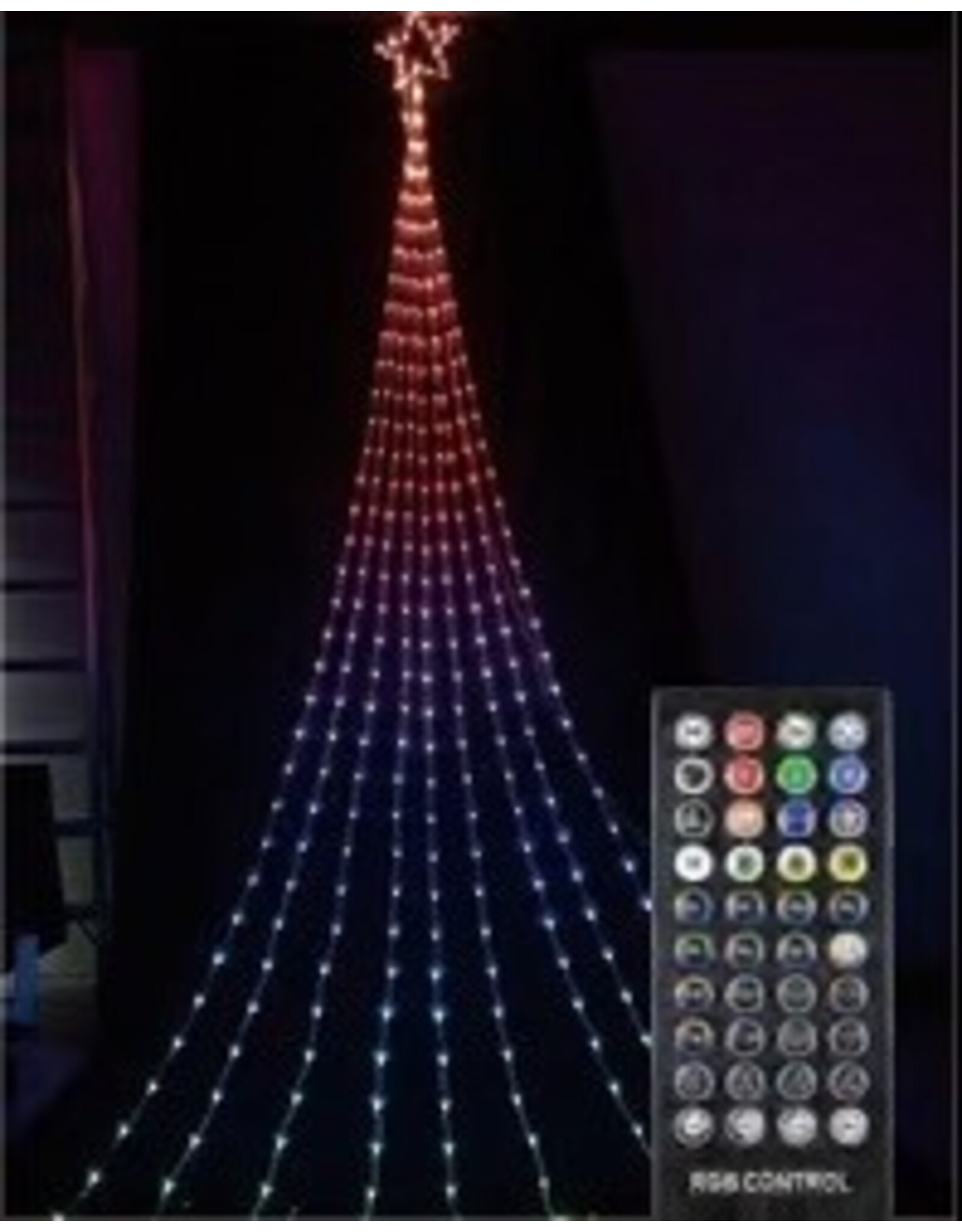 Seasonal Vivvi App-Based Multi-Color LED Outdoor Waterfall Lights 11FT