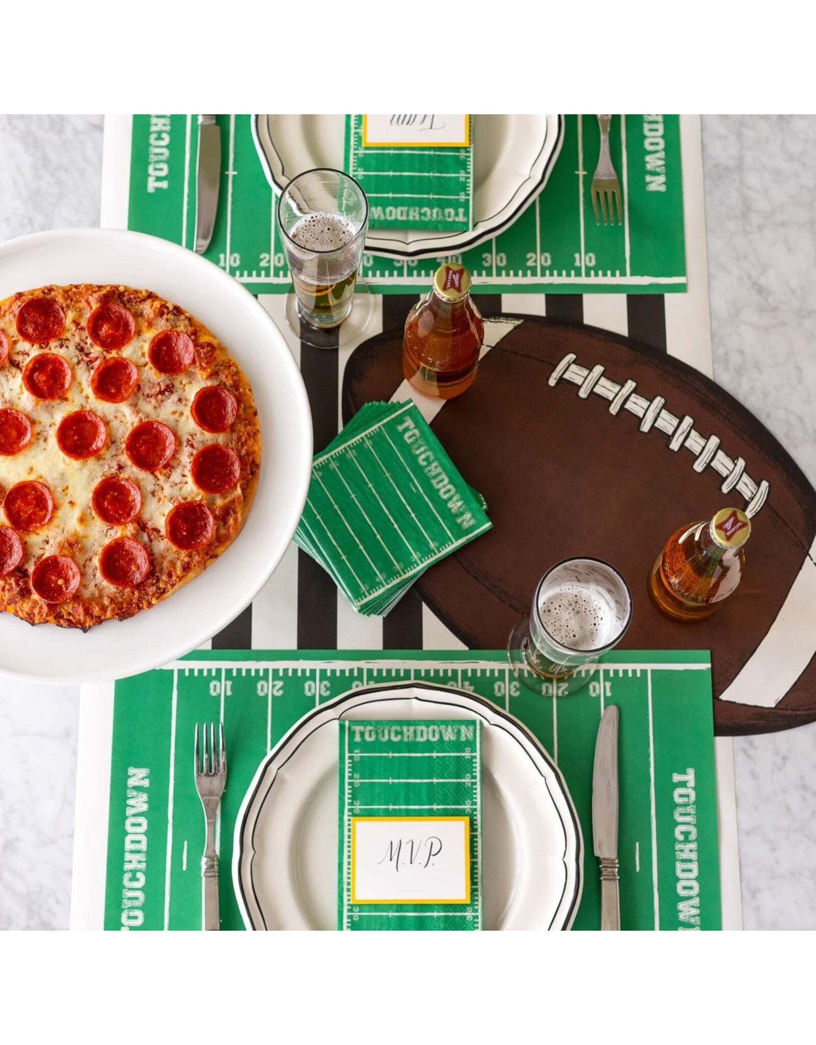 Hester & Cook Hester & Cook Paper Cocktail Napkins 20pk Touchdown Football Game Day.