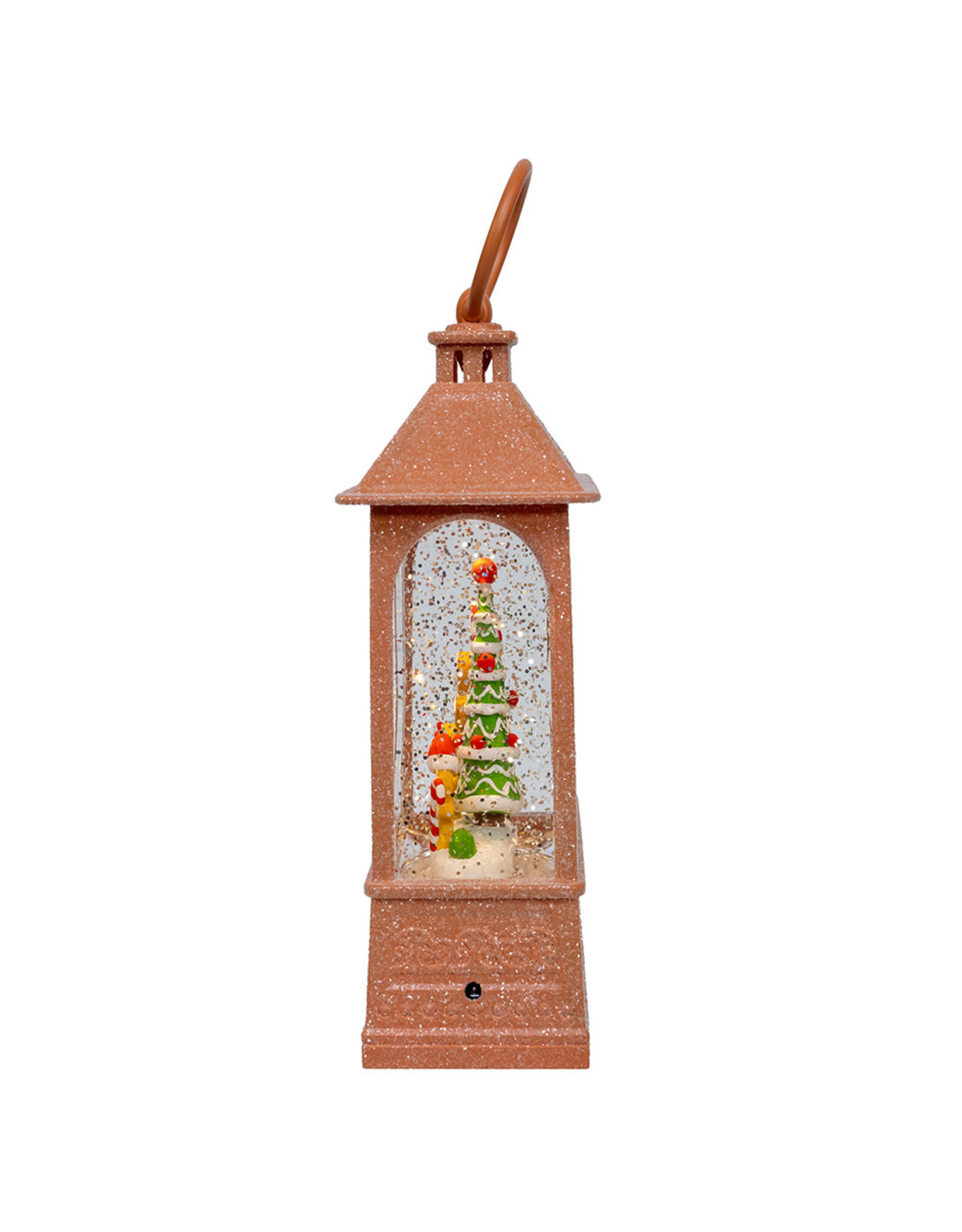 Kurt Adler Snow Globe Water Lanterns LED Gingerbread and Tree B/O