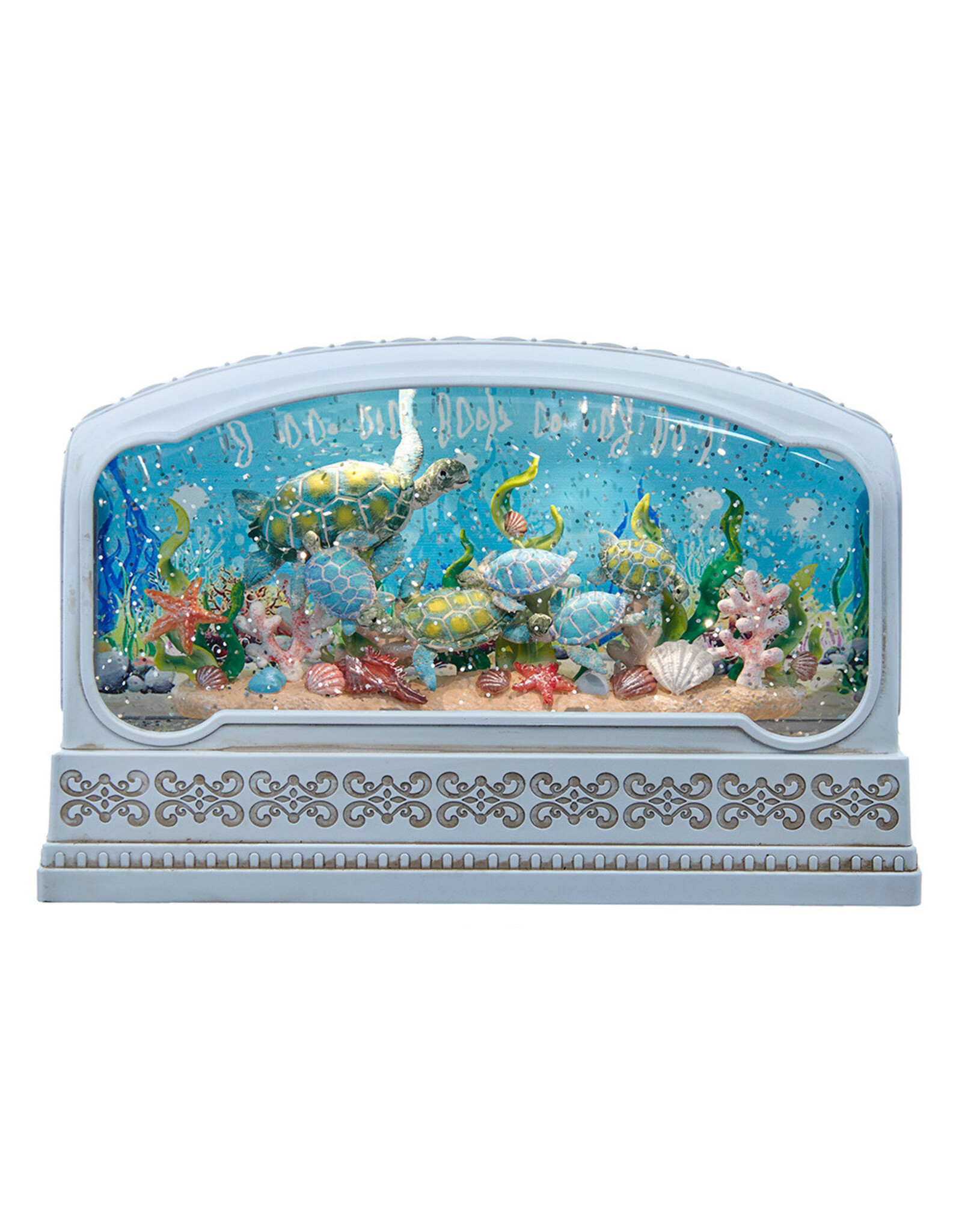 Kurt Adler Snow Globe Water Lanterns LED Marine Scene B/O