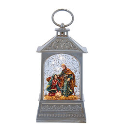 Kurt Adler Snow Globe Water Lanterns LED Nativity Scene B/O