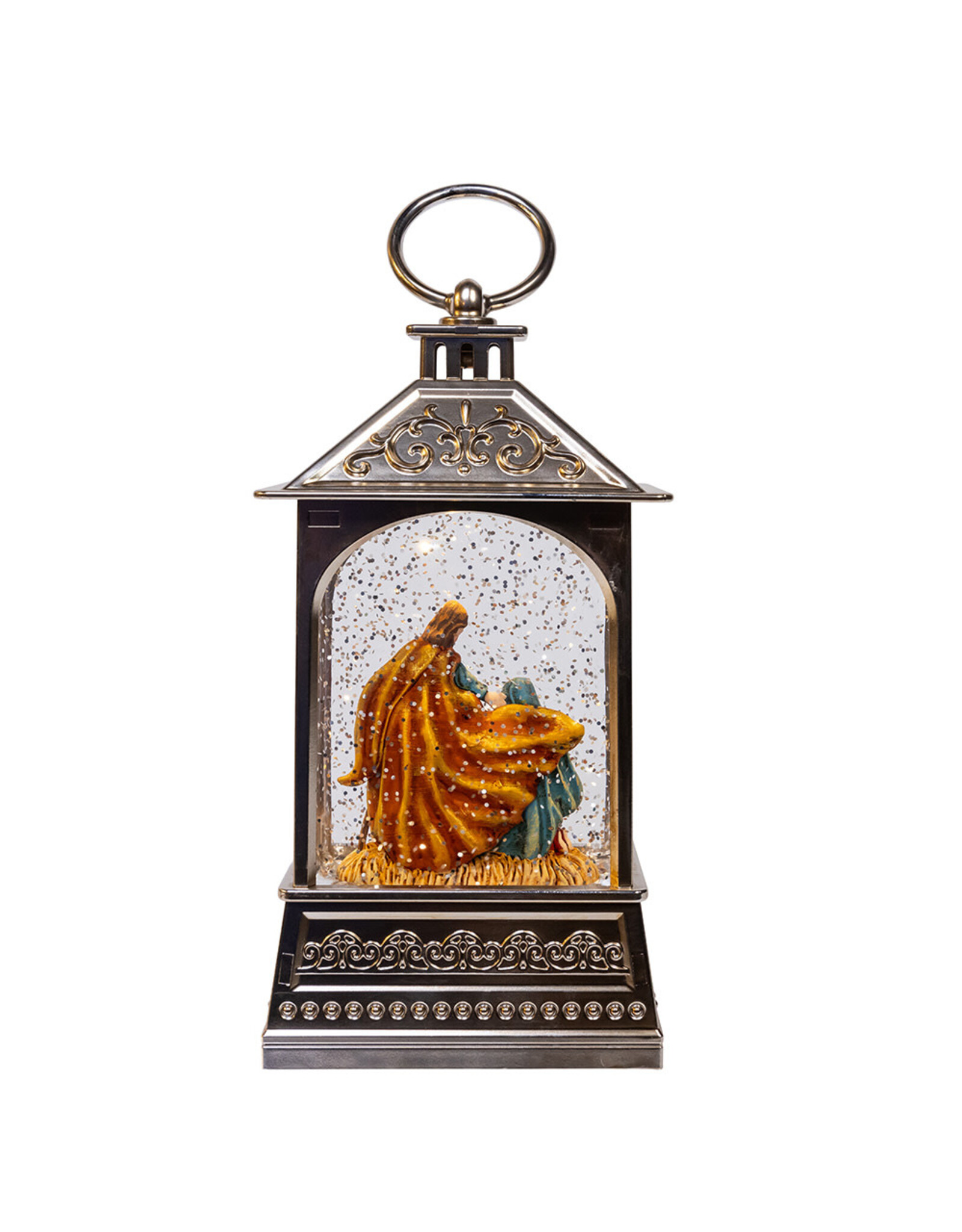 Kurt Adler Snow Globe Water Lanterns LED Nativity Scene B/O