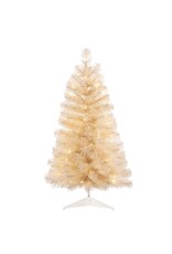 Kurt Adler 3FT Pre-Lit LED WW Twinkle Cream Colored Tree