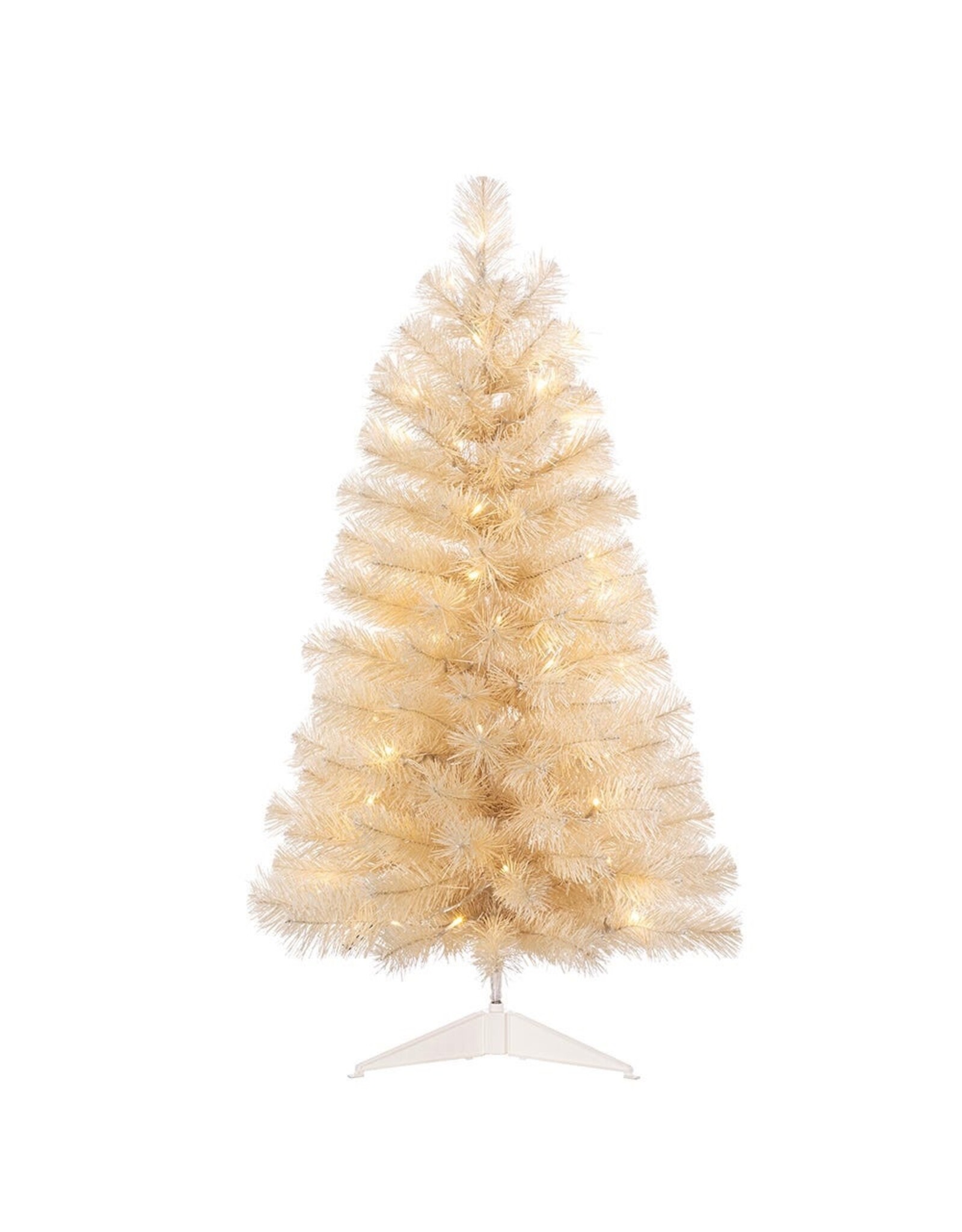 Kurt Adler 3FT Pre-Lit LED WW Twinkle Cream Colored Tree