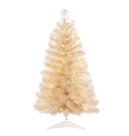 Kurt Adler 3FT Pre-Lit LED WW Twinkle Cream Colored Tree