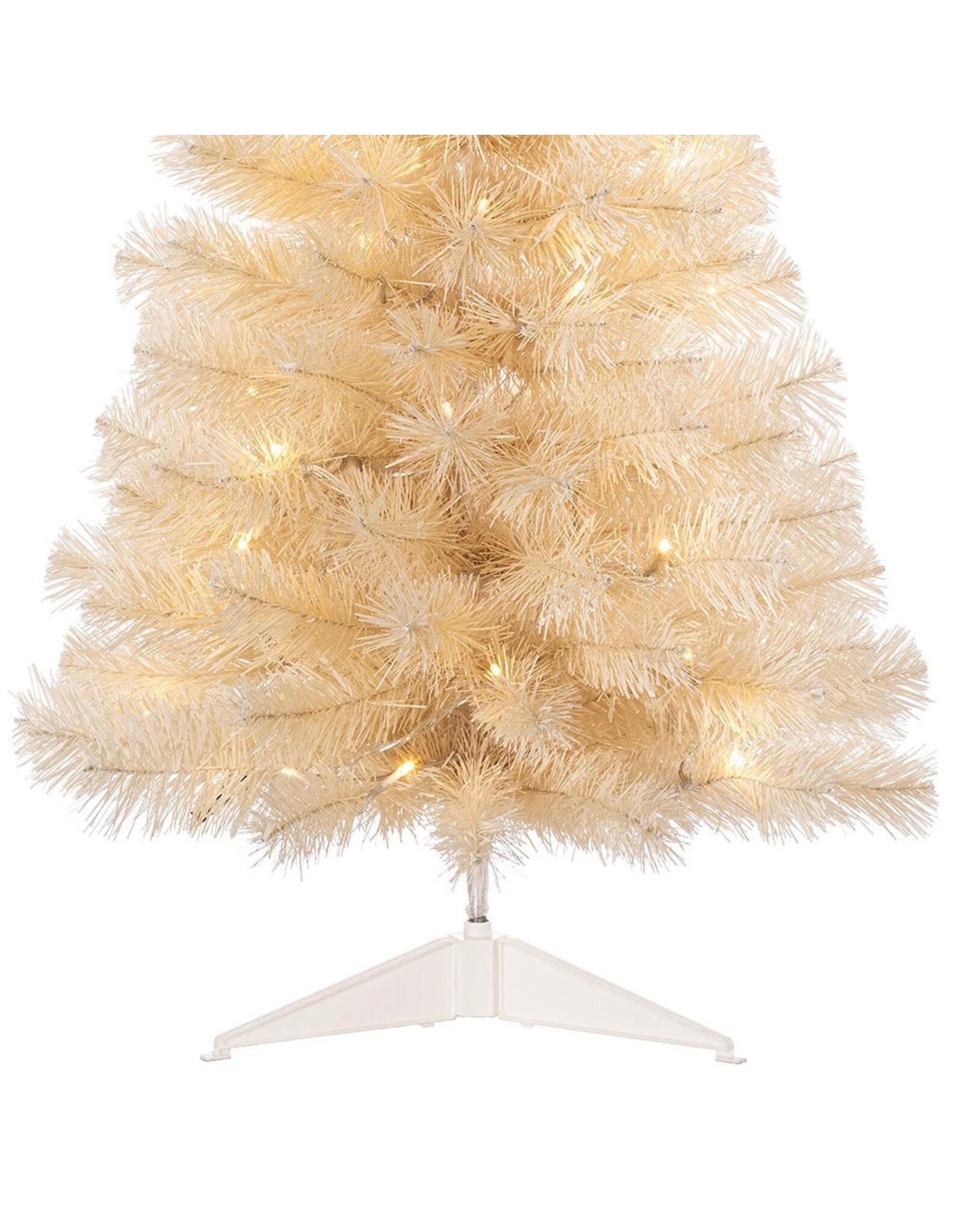 Kurt Adler 3FT Pre-Lit LED WW Twinkle Cream Colored Tree