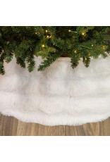 Kurt Adler Christmas Tree Collar 24 Inch White Fur Tree Collar