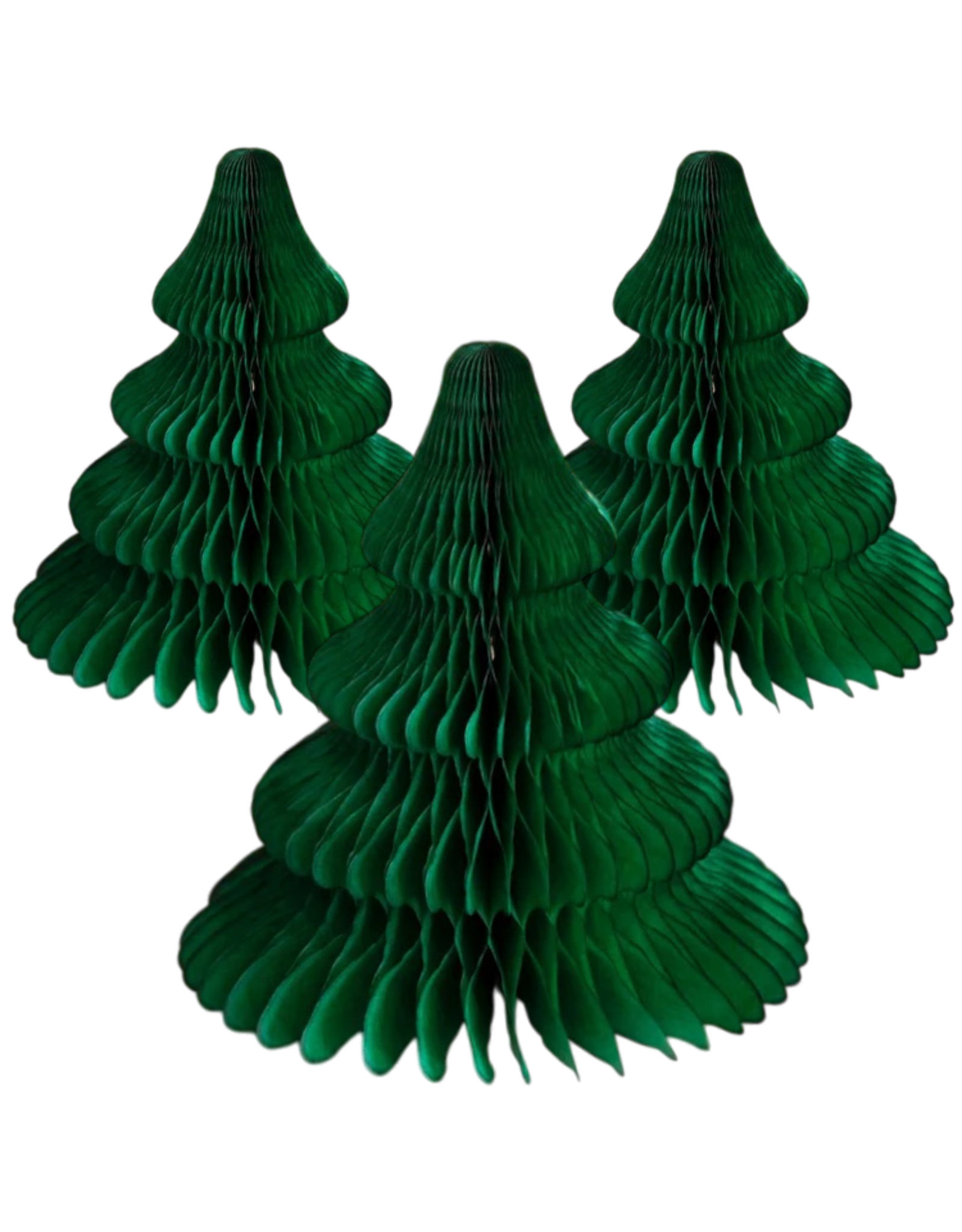 Hester & Cook Honeycomb Paper Decor Set 3 Honeycomb Christmas Trees SM